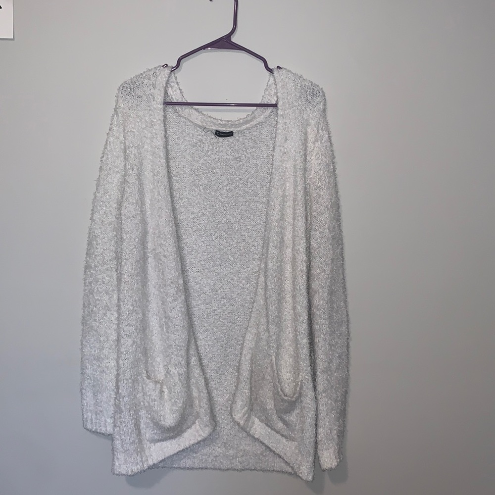 White cardigan